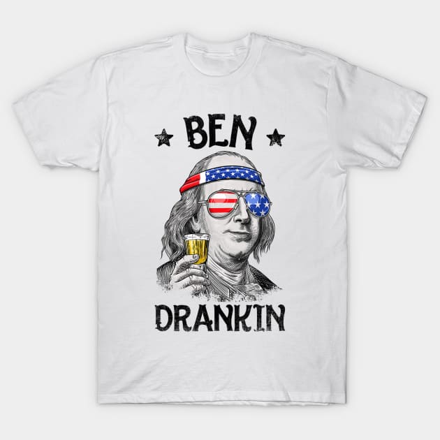 Ben Drankin 4th Of July T Shirt Benjamin Franklin Men Gifts T-Shirt by Tisine